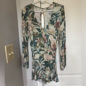 Floral Long Sleeve Romper